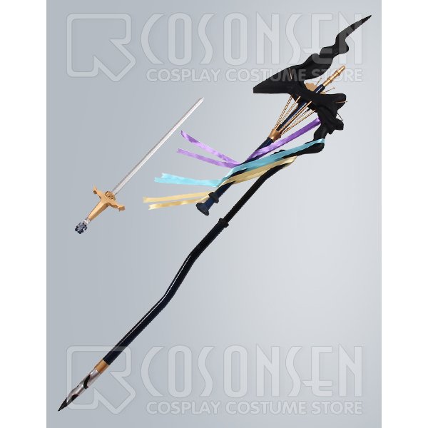 画像1: Fate Grand Order FGO マーリン 杖 コスプレ道具 200cm (1)