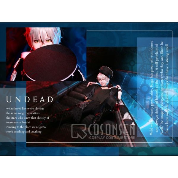 画像6: 【25%OFF】あんさんぶるスターズ あんスタ UNDEAD 大神晃牙 コスプレ衣装 (6)