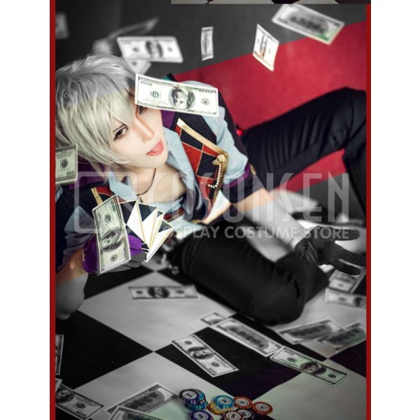 画像8: 【25%OFF】あんさんぶるスターズ あんスタ スカウト!カードバトラー フィールドの勝負師 大神晃牙 コスプレ衣装 (8)