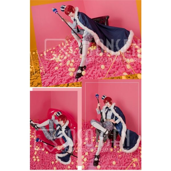 画像3: 【25%OFF】あんさんぶるスターズ あんスタ スカウト!ちいさな王さま 甘味の王さま 朱桜司 王さま衣装 コスプレ衣装 (3)