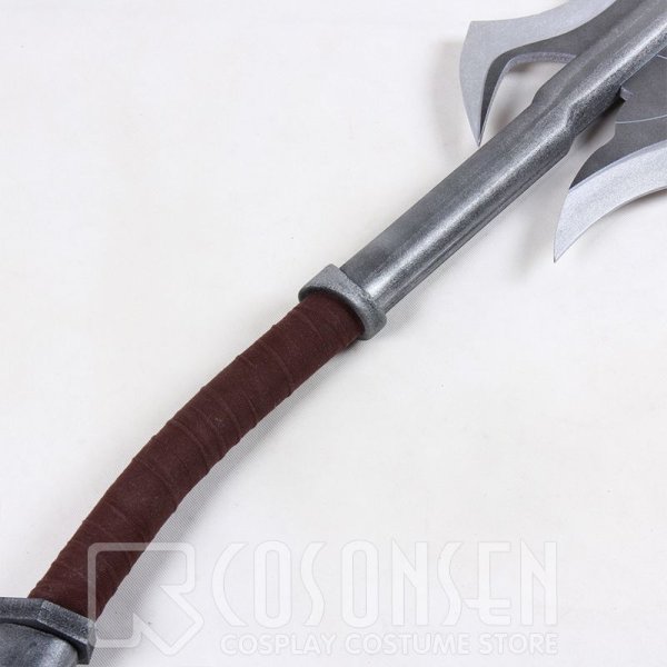 画像4: League of Legends リーグ・オブ・レジェンド LoL 狂乱の騎兵 クレッド 武器 矛 コスプレ道具 120cm (4)