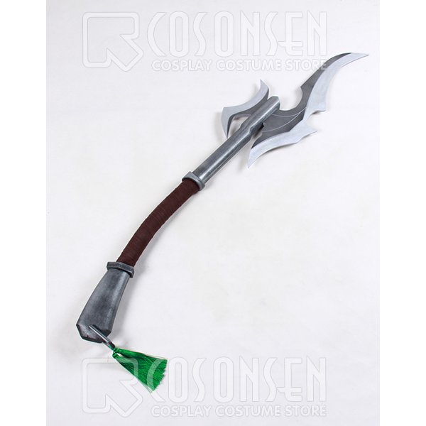 画像1: League of Legends リーグ・オブ・レジェンド LoL 狂乱の騎兵 クレッド 武器 矛 コスプレ道具 120cm (1)