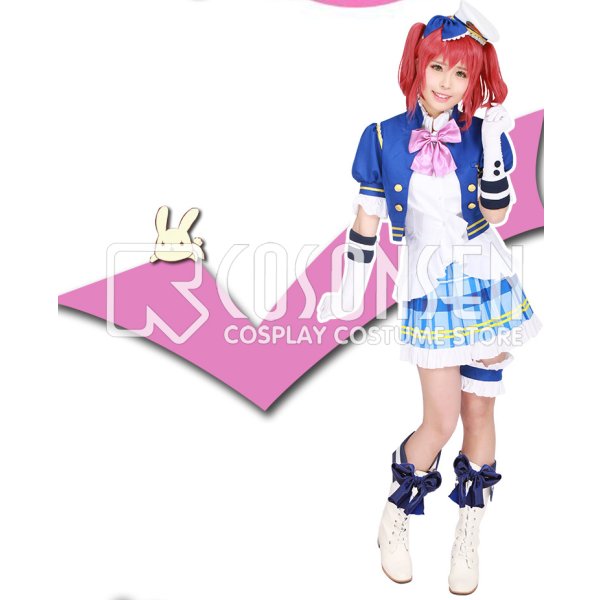 画像8: Love Live! ラブライブ! サンシャイン!! Aqours スクフェス夏 高海千歌 桜内梨子 松浦果南 黒澤ダイヤ 渡辺曜 津島善子 国木田花丸 小原鞠莉 黒澤ルビィ  コスプレ衣装 全員リボンタイ付き (8)