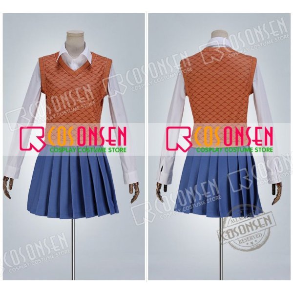 画像4: Doki Doki Literature Club! ドキドキリテラチャークラブ DDLC Monika もにか モニカ 制服 コスプレ衣装 (4)