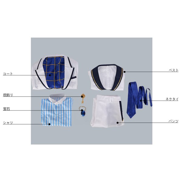 画像20: Fate/Grand Order FGO 白亜の薔薇 ホワイトローズ アーサー・ペンドラゴン コスプレ衣装 (20)