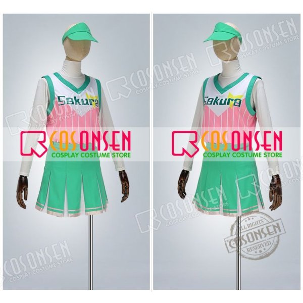 画像12: A3!(エースリー) 初恋甲子園 2期PV 夏組 瑠璃川幸 チアリーダー コスプレ衣装 (12)