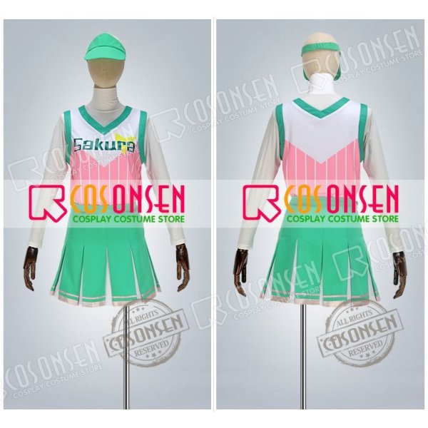 画像11: A3!(エースリー) 初恋甲子園 2期PV 夏組 瑠璃川幸 チアリーダー コスプレ衣装 (11)