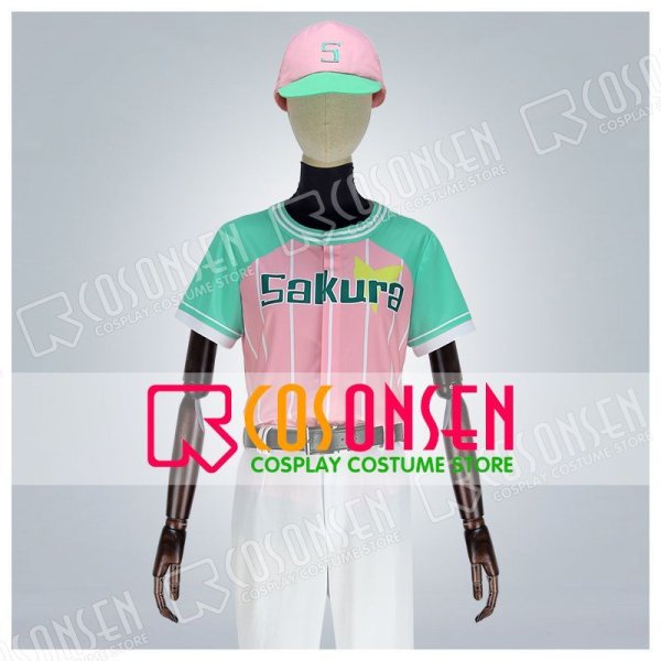 画像10: A3!(エースリー) 初恋甲子園 2期PV 夏組 斑鳩三角 野球ユニホーム コスプレ衣装 (10)