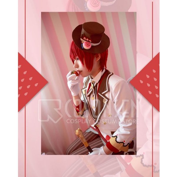 画像4: あんさんぶるスターズ あんスタ スカウト！フルーツパーラー 朱桜司 コスプレ衣装 (4)