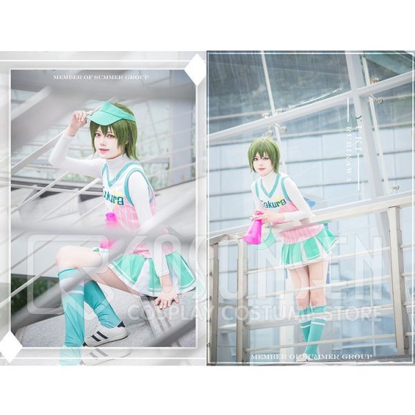 画像7: A3!(エースリー) 初恋甲子園 2期PV 夏組 瑠璃川幸 チアリーダー コスプレ衣装 (7)