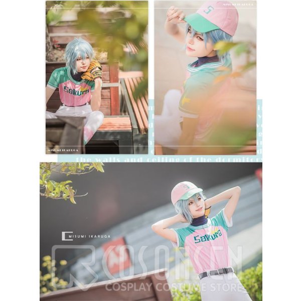 画像8: A3!(エースリー) 初恋甲子園 2期PV 夏組 斑鳩三角 野球ユニホーム コスプレ衣装 (8)