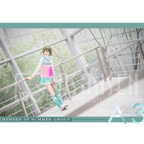 画像4: A3!(エースリー) 初恋甲子園 2期PV 夏組 瑠璃川幸 チアリーダー コスプレ衣装 (4)