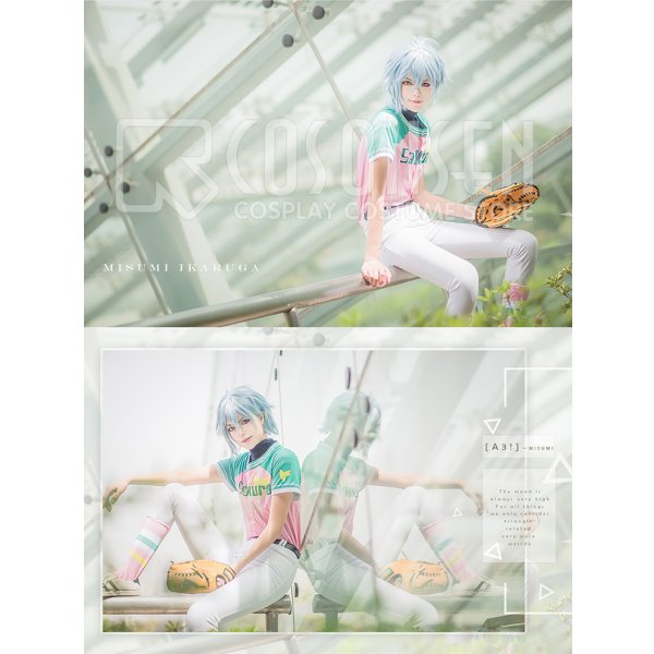 画像5: A3!(エースリー) 初恋甲子園 2期PV 夏組 斑鳩三角 野球ユニホーム コスプレ衣装 (5)