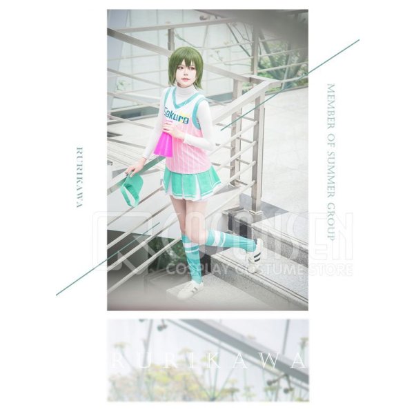 画像3: A3!(エースリー) 初恋甲子園 2期PV 夏組 瑠璃川幸 チアリーダー コスプレ衣装 (3)