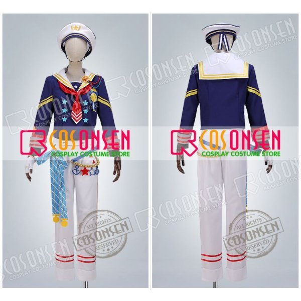 画像8: あんさんぶるスターズ あんスタ 航海！早春のクルージングライブ 守沢千秋 コスプレ衣装 (8)