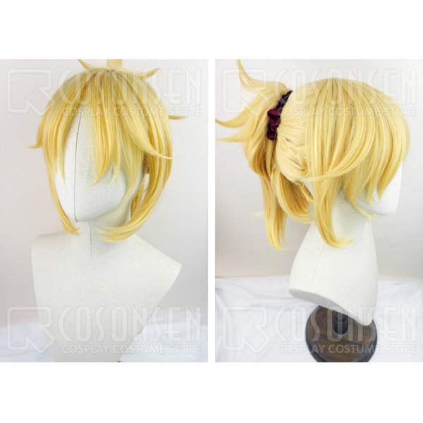 画像2: Fate Apocrypha 赤のセイバー モードレッド コスプレウィッグ ヘアバンド付き (2)