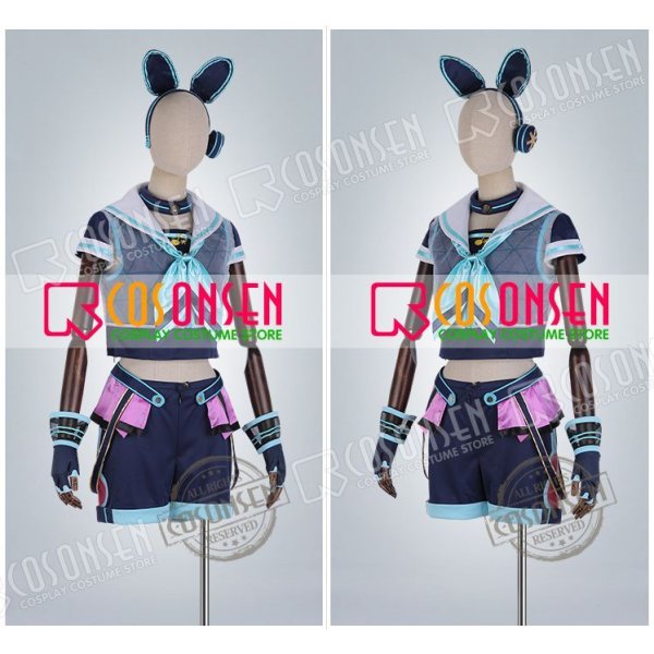 画像4: 【25％OFF】あんさんぶるスターズ あんスタ アミューズメント☆ネコとウサギのライブパーティ 仁兎なずな コスプレ衣装 (4)