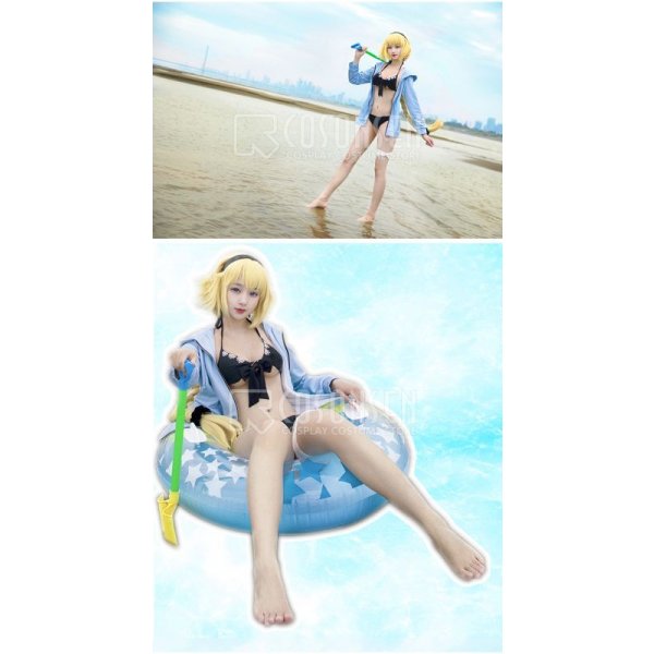 画像4: 【25%OFF】Fate/Grand Order FGO 水着 ジャンヌ・ダルク コスプレ衣装 (4)