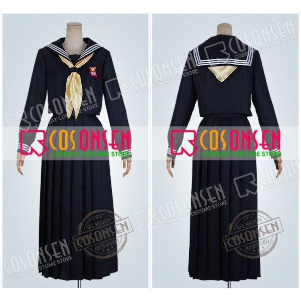 画像8: 今日から俺は 京子 学生服 スケバン セーラー服 コスプレ衣装 ロングスカート (8)
