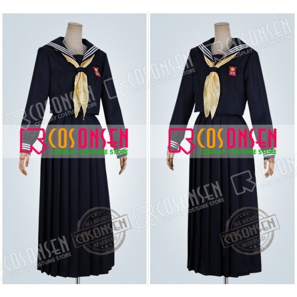 画像9: 今日から俺は 京子 学生服 スケバン セーラー服 コスプレ衣装 ロングスカート (9)