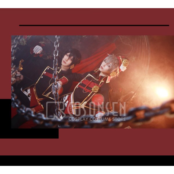 画像14: 【25%OFF】あんさんぶるスターズ あんスタ 招待★ブラックブラッドバンケット 大神晃牙 コスプレ衣装 (14)