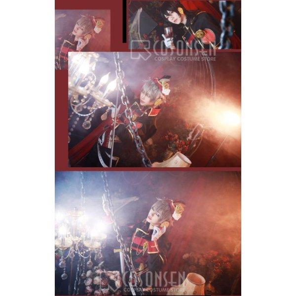 画像12: 【25%OFF】あんさんぶるスターズ あんスタ 招待★ブラックブラッドバンケット 朔間零 羽風薫 コスプレ衣装 (12)