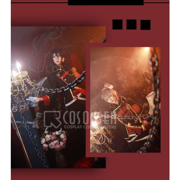 画像13: 【25%OFF】あんさんぶるスターズ あんスタ 招待★ブラックブラッドバンケット 大神晃牙 コスプレ衣装 (13)