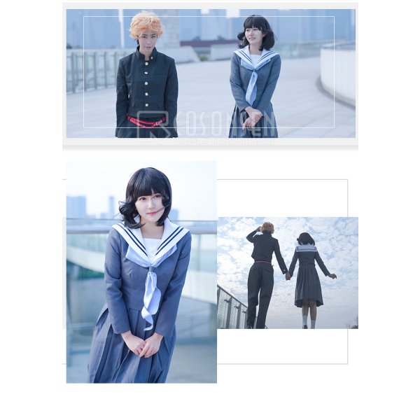 画像5: 今日から俺は 理子 学生服 セーラー服 コスプレ衣装 (5)
