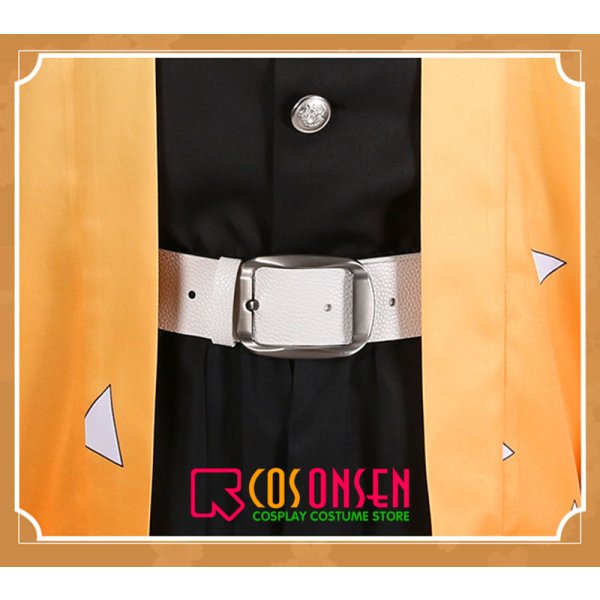 画像7: 鬼滅の刃 鬼殺隊隊服 我妻善逸 コスプレ衣装 (7)