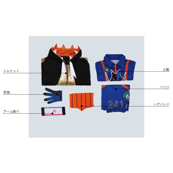 画像11: ポケモン ポケモン剣盾 ジムリーダー キバナ コスプレ衣装 プリント版 (11)