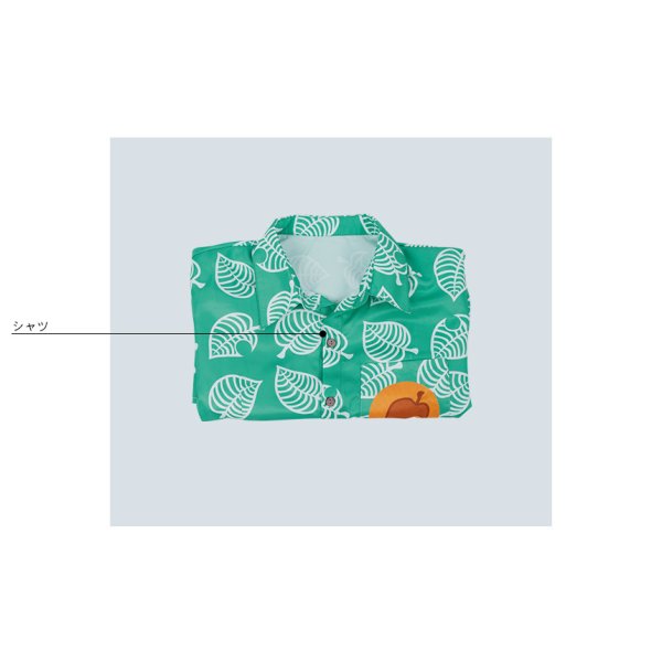 画像4: どうぶつの森 まめきち シャツ コスプレ衣装 緑 (4)