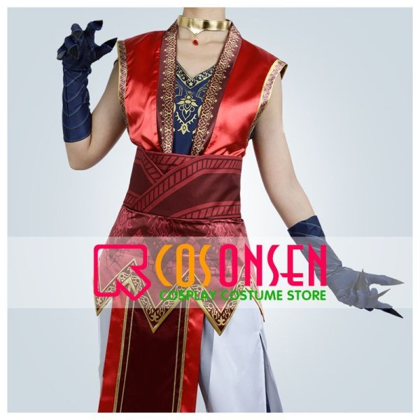 画像1: 【25％OFF】ツイステ風 スカラビア寮 狼男 カリム・アルアジーム コスプレ衣装 (1)