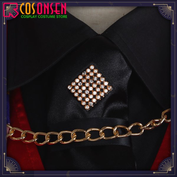 画像12: ツイステ風 ポムフィオーレ寮 ヴィル・シェーンハイト  ヴァンパイア コスプレ衣装 (12)