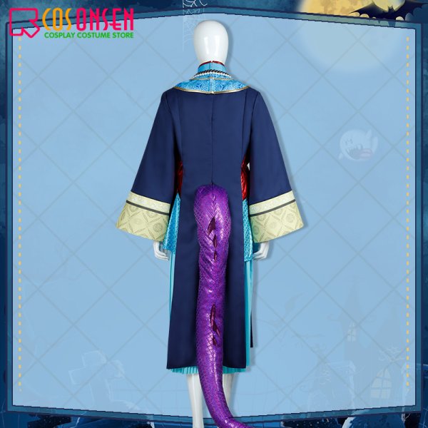 画像5: 【25%OFF】ツイステ風 ディアソムニア寮 マレウス・ドラコニア キョンシー コスプレ衣装(尻尾なし) (5)