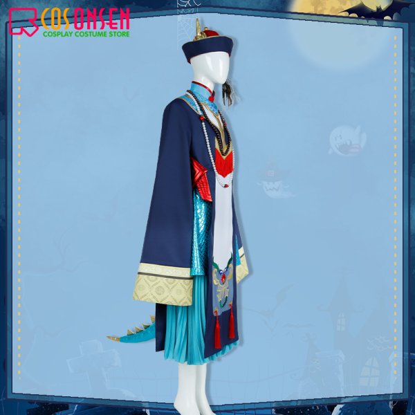 画像3: ツイステ風 ディアソムニア寮 リリア・ヴァンルージュ  キョンシー コスプレ衣装（尻尾なし） (3)