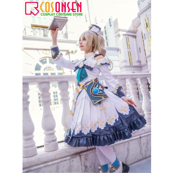画像6: 原神 モンド城 バーバラ コスプレ衣装 魔道書なし (6)