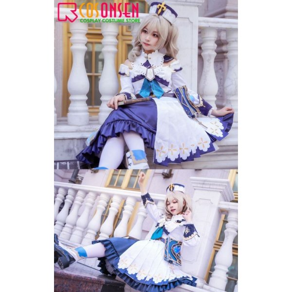 画像5: 原神 モンド城 バーバラ コスプレ衣装 魔道書なし (5)