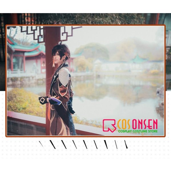 画像4: 原神 璃月港 岩王帝君 鍾離 コスプレ衣装 (4)