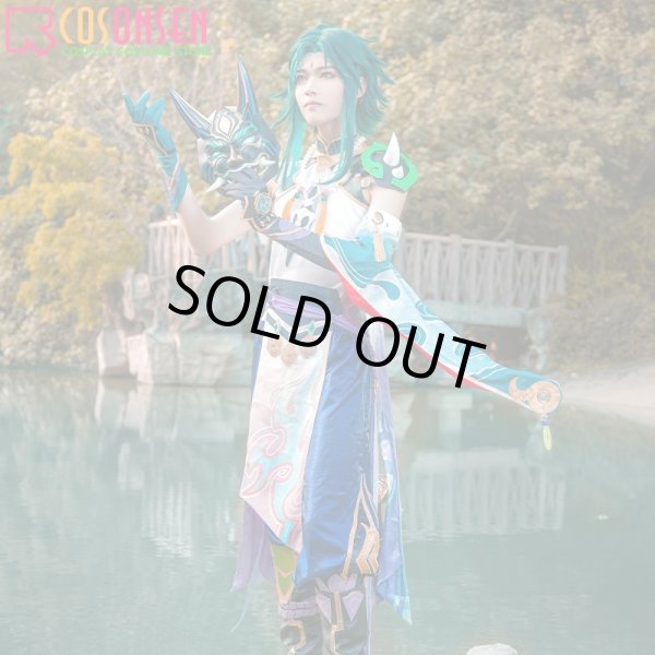 画像1: 【50％OFF&女Mサイズ在庫あり・一週間発送】原神 璃月港 ? コスプレ衣装（儺面なし） (1)