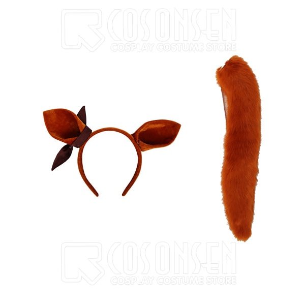 画像1: ウマ娘 プリティーダービー マヤノトップガン 耳と尻尾 コスプレ道具 (1)