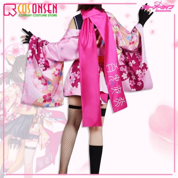 画像3: ブルーアーカイブ Blue Archive ブルアカ 百鬼夜行連合学院1年・忍術研究部 久田イズナ コスプレ衣装（耳、尻尾なし） (3)