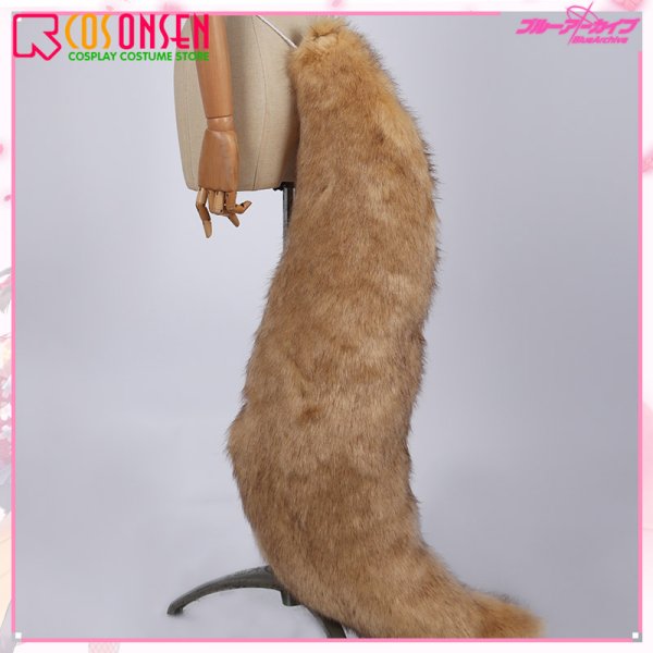 画像13: ブルーアーカイブ Blue Archive ブルアカ 百鬼夜行連合学院1年・忍術研究部 久田イズナ コスプレ衣装(耳、尻尾付き) (13)