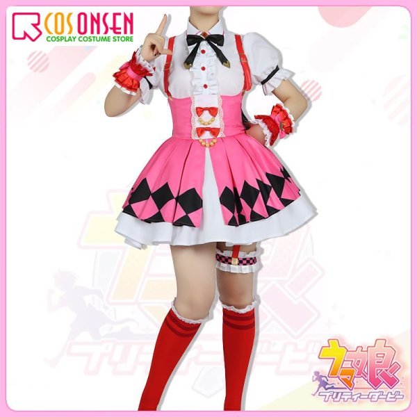 画像6: 【25%OFF】ウマ娘 プリティーダービー スマートファルコン 勝負服 コスプレ衣装(耳、尻尾付き) (6)