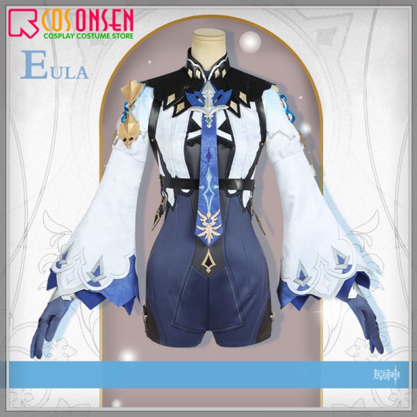 原神 エウルアコスプレ衣装 衣装＆髪飾りのみ 三分妄想1/3Delusion】原神 Genshin エウルア-Eula コスプレ衣装