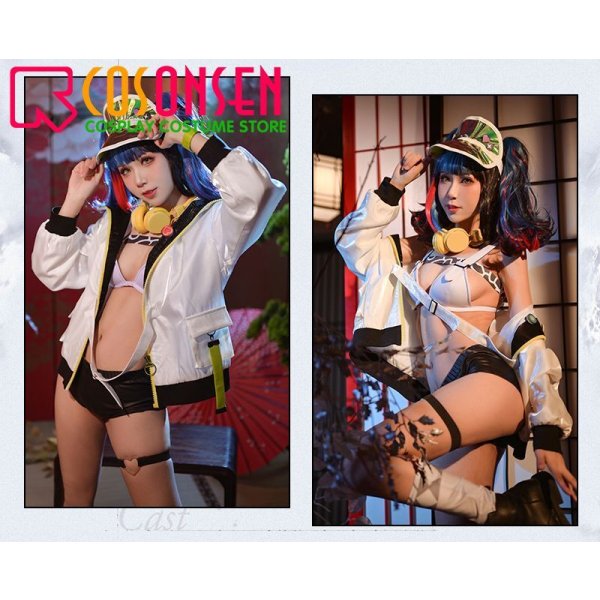 画像4: 【25%OFF】Fate/Grand Order FGO 清少納言 バーサーカー 水着 コスプレ衣装 霊基再臨 第1段階 (4)