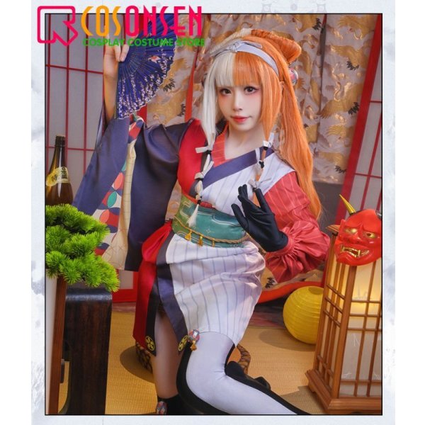 画像3: 【25%OFF】Fate/Grand Order FGO 出雲阿国 コスプレ衣装 霊基再臨 第1段階 (3)