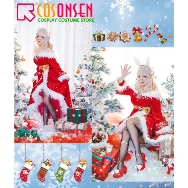 画像6: ウマ娘 プリティーダービー 聖なる夜に重なるキセキ ノエルージュ・キャロル ビワハヤヒデ コスプレ衣装 (6)