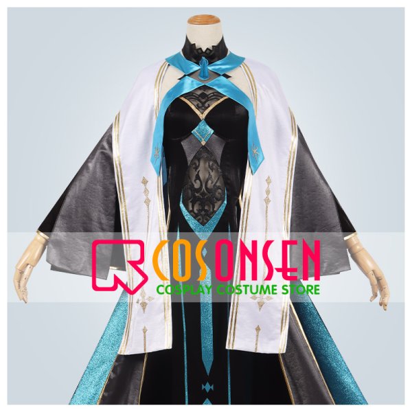画像1: Fate/Grand Order FGO モルガン 冬の女王(王冠付き) コスプレ衣装 (1)