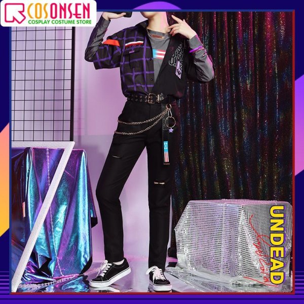 画像4: 【25%OFF】あんさんぶるスターズ!! あんスタ 7周年 CrazyB UNDEAD カバー 「U.S.A.」ライブ衣装 コスプレ衣装 (4)