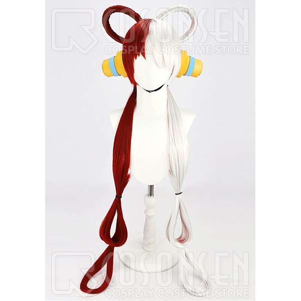 画像1: ONE PIECE ワンピース FILM RED シャンクスの娘 ウタ UTA コスプレウィッグ（道具ヘッドホーン付き） (1)